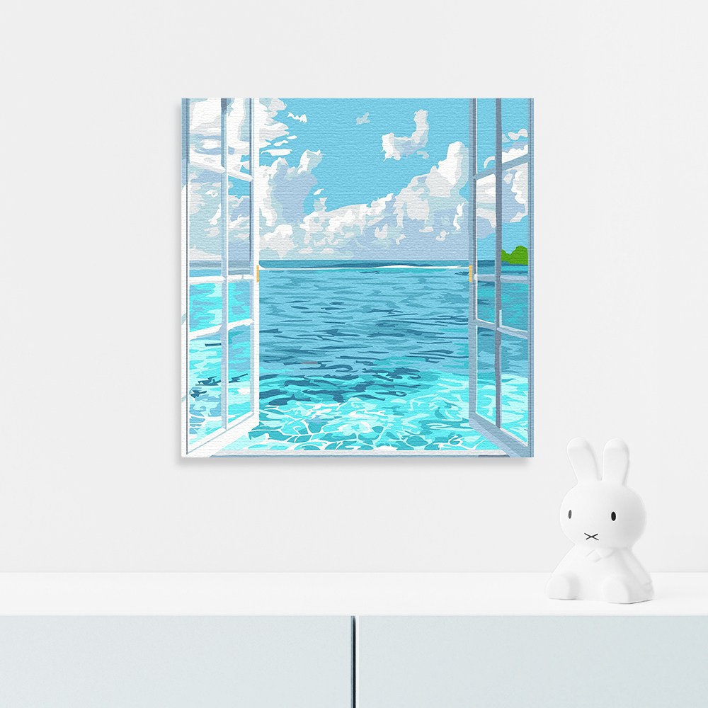 플레이어바웃 DIY 창문의 해변 명화그리기 세트 유화 20 x 20cm 10,900원