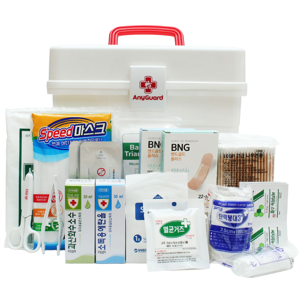 구급상자 16종 약품 포함 세트 가정용 사무실 상비약 응급처치 키트 약통 보관함, 1개 22,900원