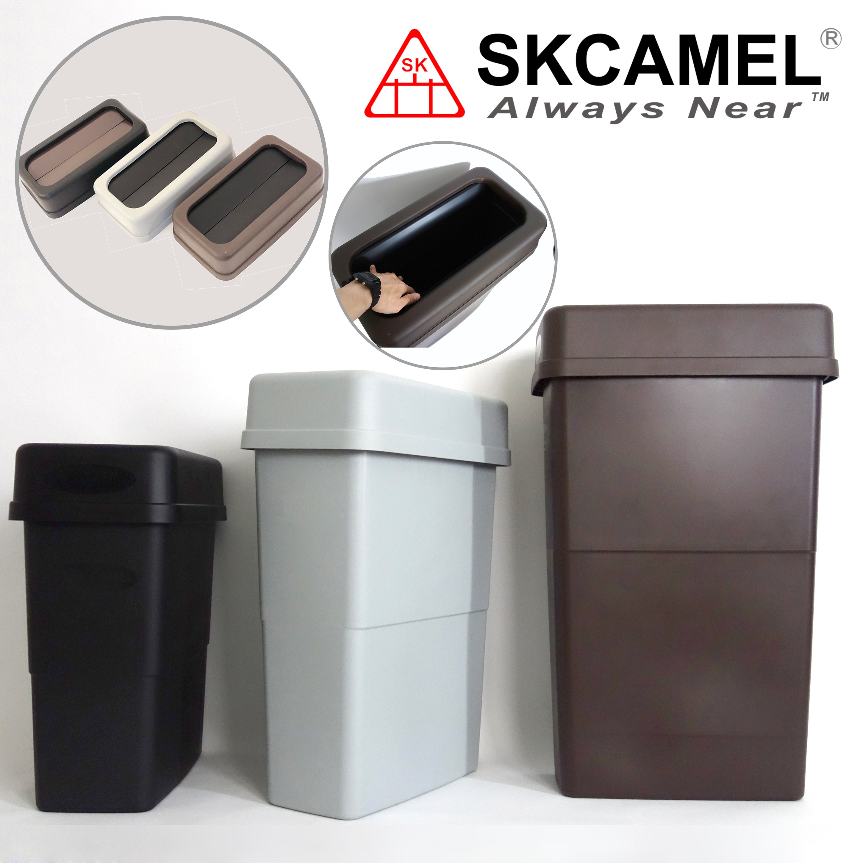 SKCAMEL 슬림 휴지통 카페 병원 매장 업소용 50L, 70L, 90L 31,700원