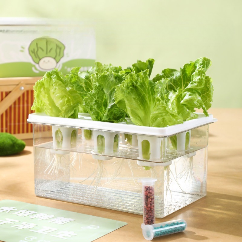 상추 수경재배기 상자 무토양 용기 기구 키트 세트 미니 텃밭 실내 4홀 세트 씨앗+영양액 27,200원