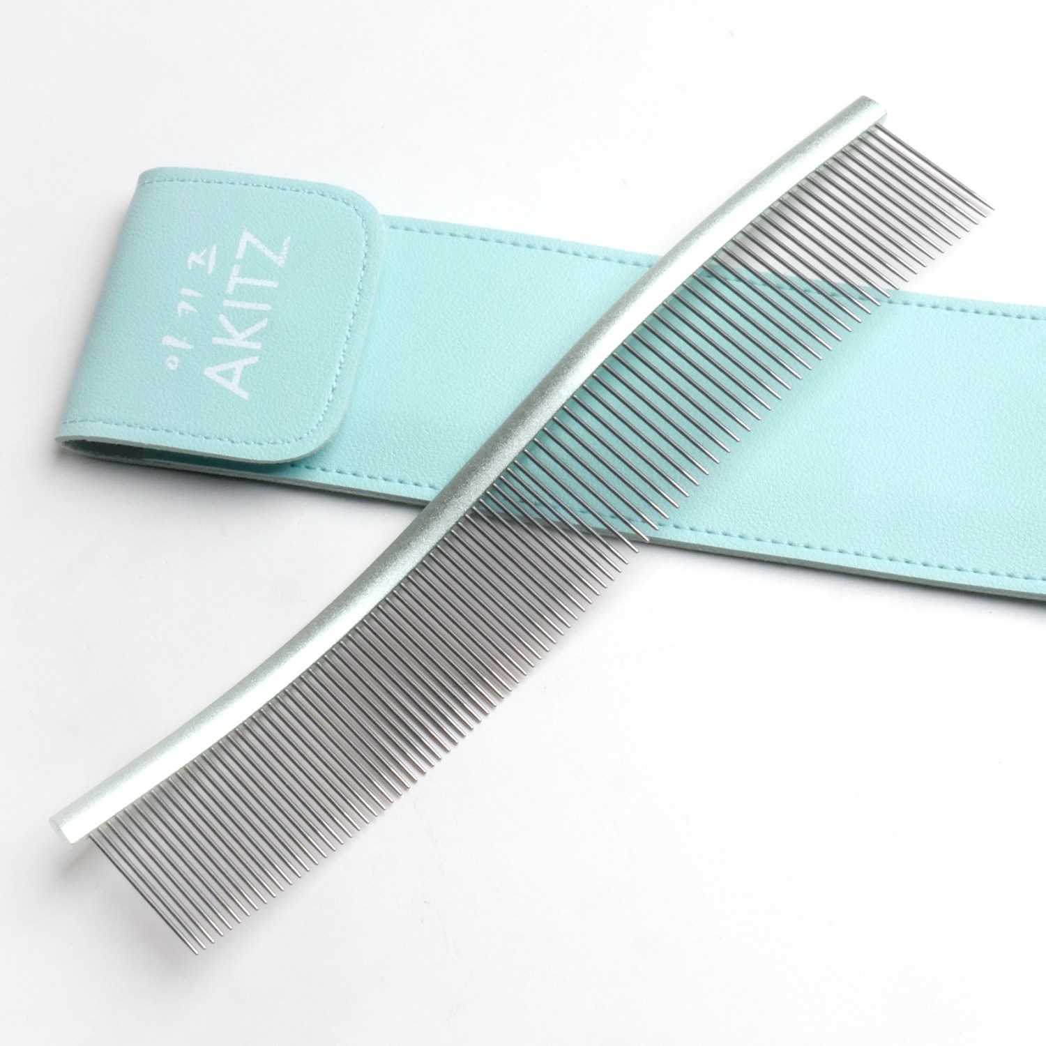 아키즈 민트에스콤 그루머콤 곡선형 강아지 고양이 빗 S콤, 1개, 민트에스콤 50,000원