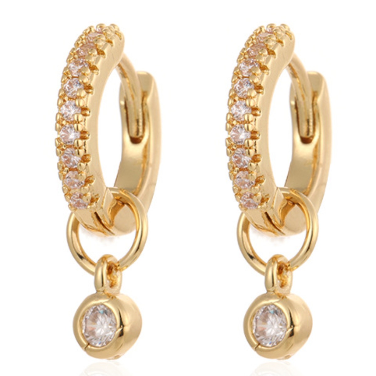 NXNA 도금14K  구미 엣지 모던 큐빅 라운드 이어링 XYL-ED012 95,400원