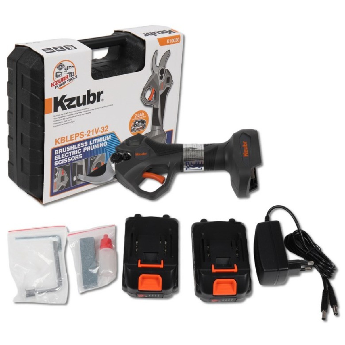 철기 / KZUBR 32mm 충전 전지가위 전동가위 충전식가위 K10030 32mm구경 가지치기 전정가위, 1세트 150,000원
