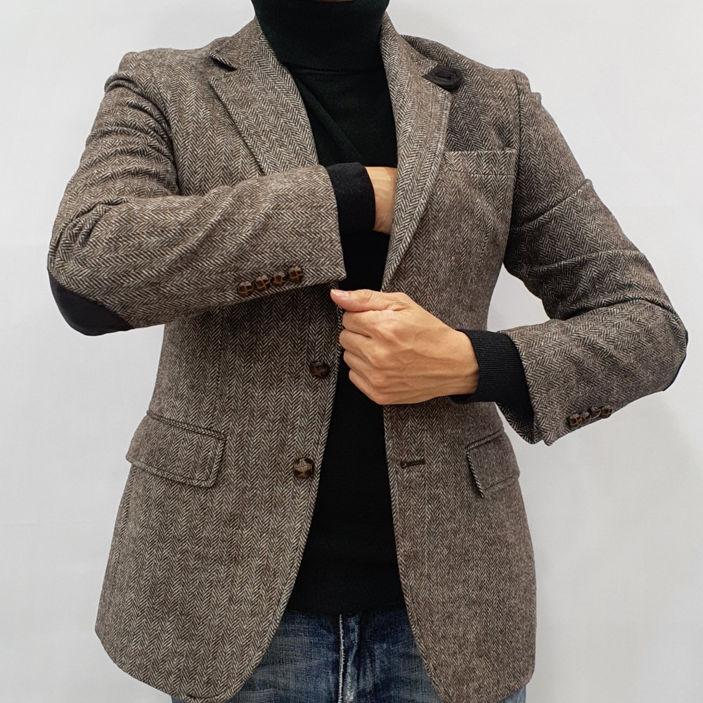 브랜드라인 남자 캐주얼 헤링본 체크 울 모직 빅사이즈 가을 겨울 콤비 자켓 정장 블레이저 169,900원
