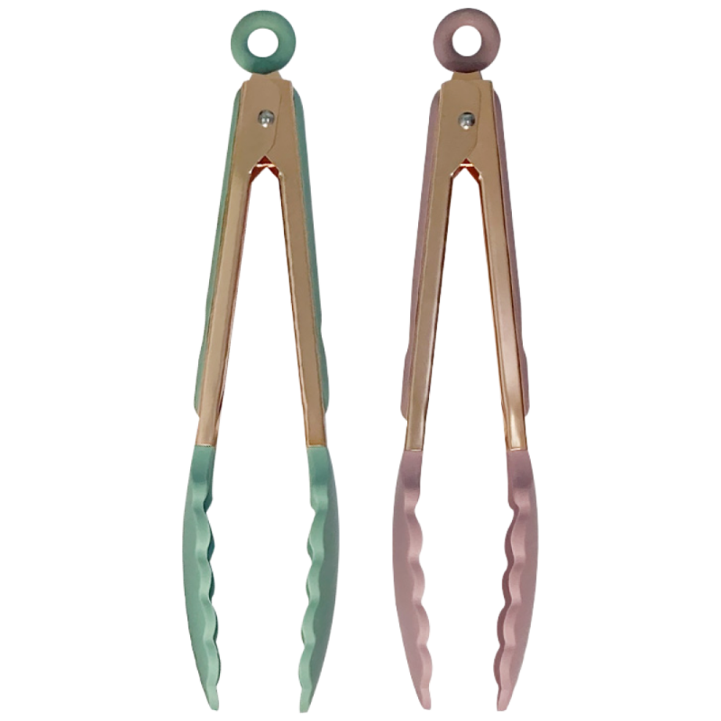 [1+1/백화점입점브랜드] am 파스텔 로즈골드 실리콘 집게 세트 2P 14,300원