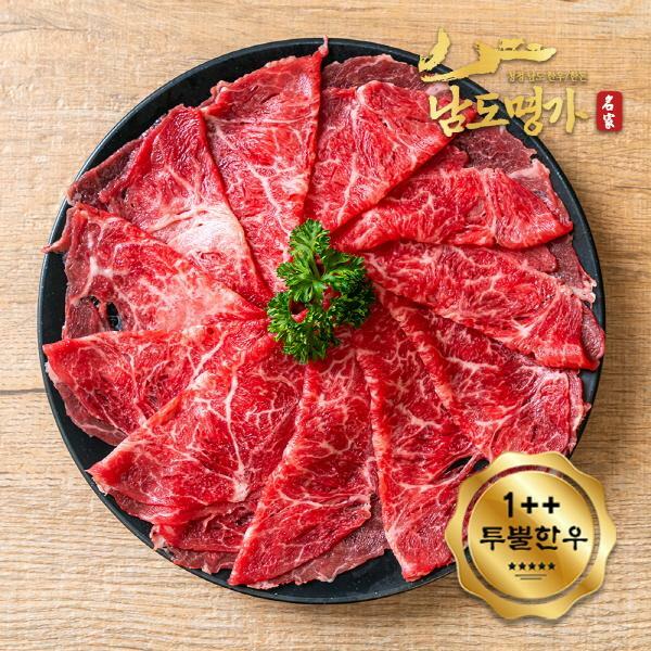 [남도명가] 1++투뿔 한우 샤브샤브 목심/설깃 (400g/냉동), 1개, 400g 23,500원