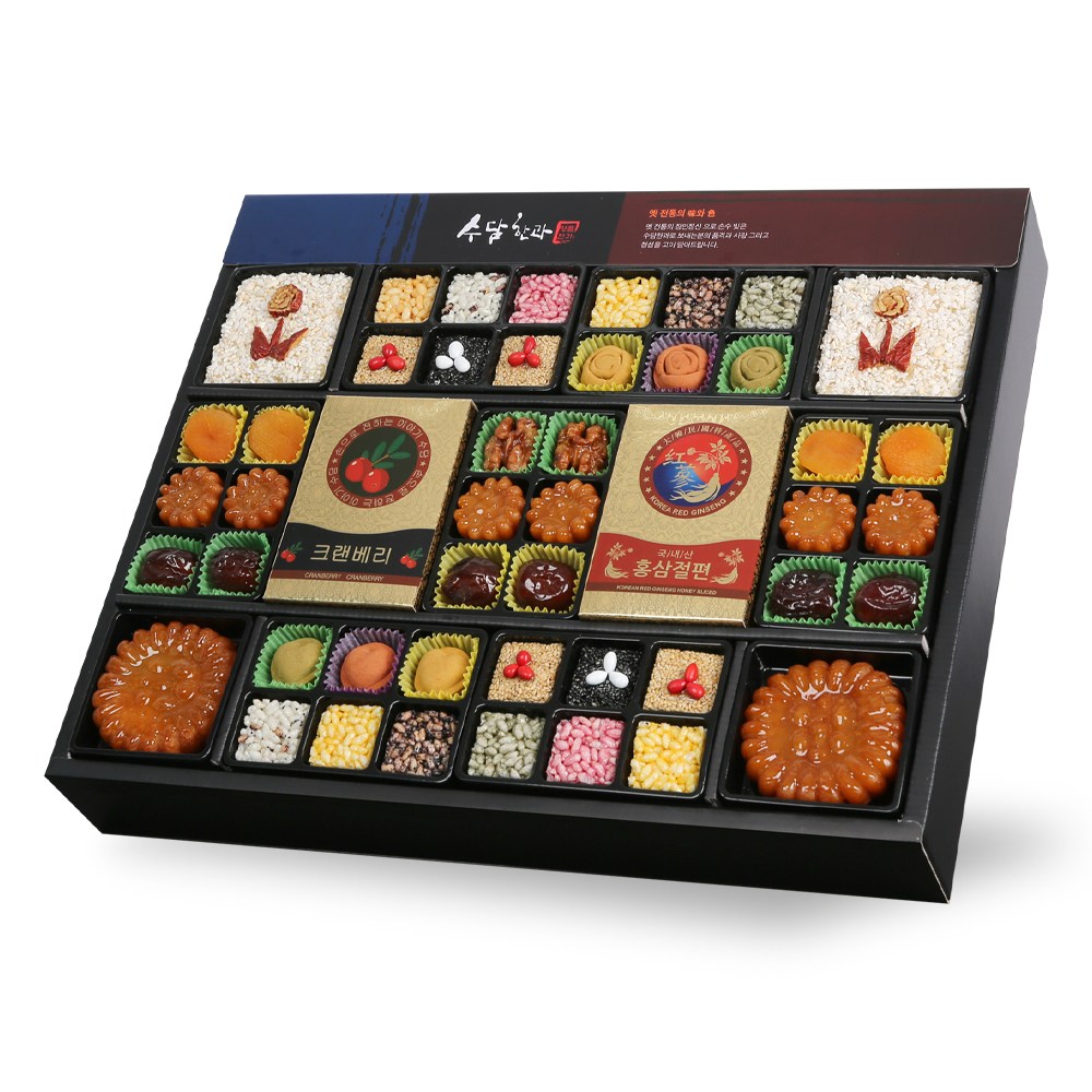 수담한과 고급지함5호 백작 2단구성 한과 선물 세트, 1세트, 1.8kg 43,900원