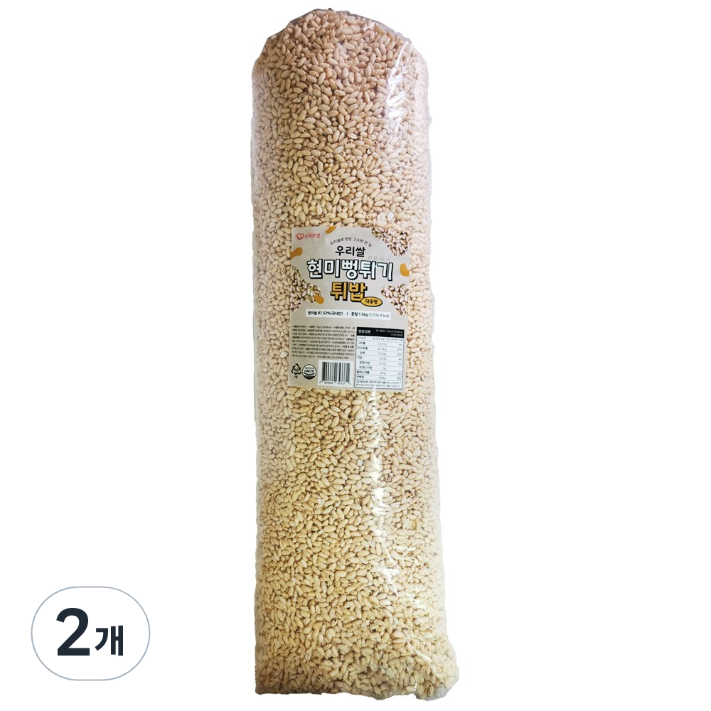 스위트영 우리쌀 현미뻥튀기 튀밥, 1.5kg, 2개 47,800원