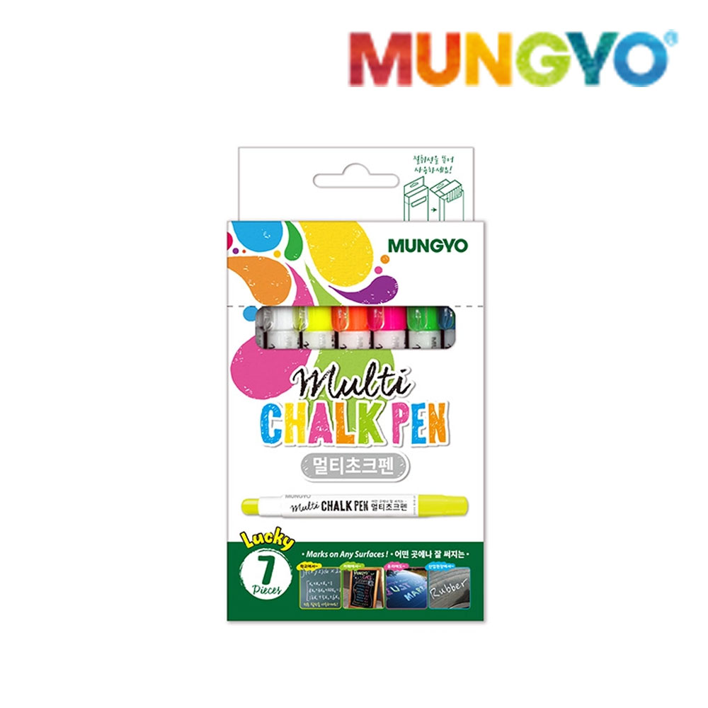 문교 멀티초크펜 6색 7본입 보드펜 유리펜 물칠판 사무용, 1개 7,200원