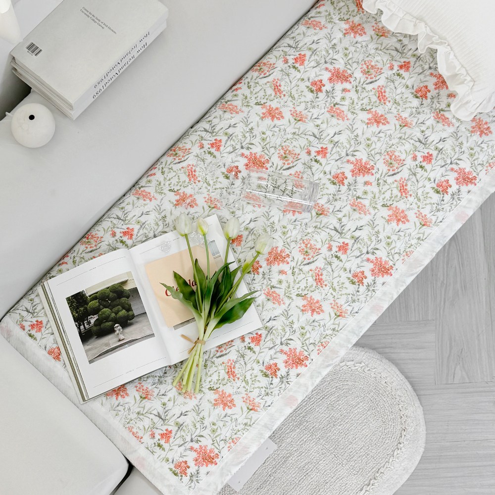 꽃무늬 플라워 시원한 여름 시어서커 사카 쇼파패드 매트 3인용 4인용 돌쇼파 24,000원