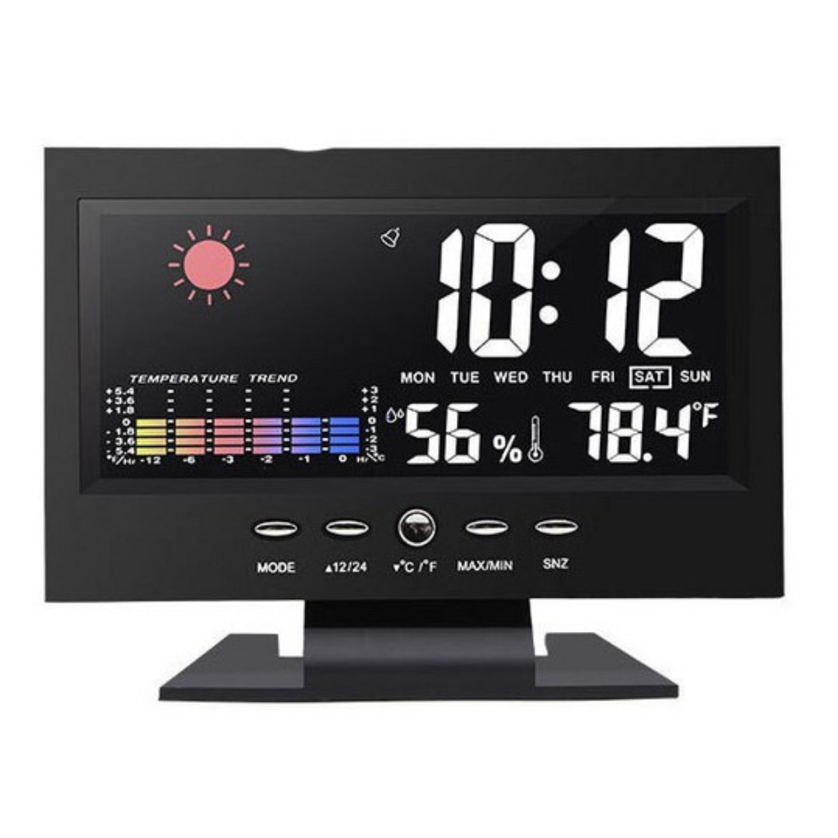 디지털 시계 알람 달력 온도계 무선 온도 습도 LCD 화면 벽시계 USB 어댑터 포함, 단일 색상 17,700원