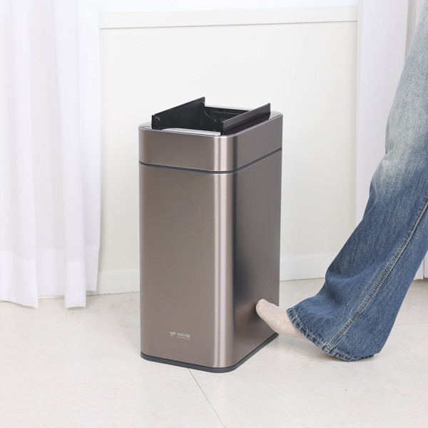 키친아트 자동 센서 휴지통 20L 스마트 자동 쓰레기통 냄새차단 종량제 스텐 사각 휴지통 쓰레기통, 스텐실버 63,900원