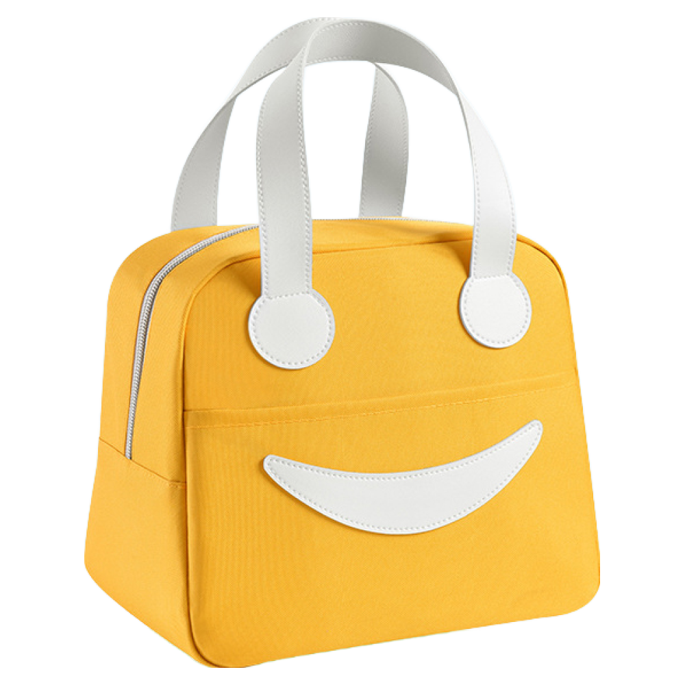 허블리 해피 스마일 피크닉 보냉가방 도시락 보온 방수 런치백, 옐로우 7,000원
