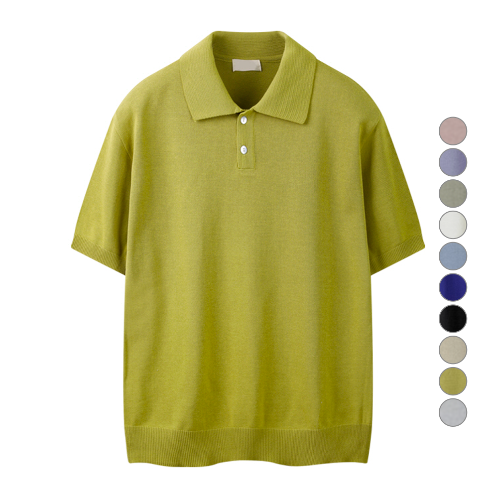 해리슨 빅사이즈 니트 반팔 카라 티셔츠 MDL1455 32,800원