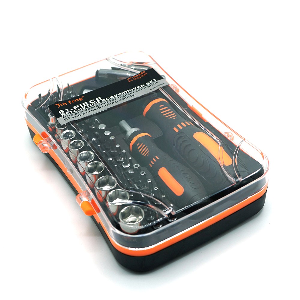 61피스 휴대용 가정용 드라이버세트 공구세트 스크류드라이버 복스세트 JF-90888 16,900원