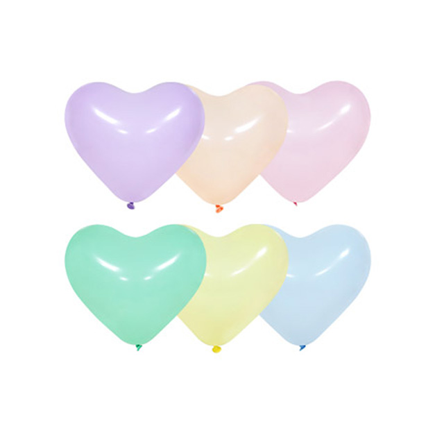 조이텍스 하트풍선 15cm 마카롱 혼합 200입 / 전문가용 고무풍선 파티풍선 생일파티 이벤트풍선, 1개 17,000원