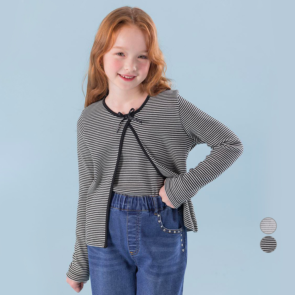 아이러브제이 아동용 스트라이프 숏 나시, 가디건 49,800원