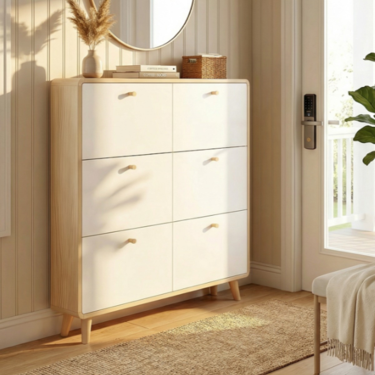 [삼색가구] 폴딩형 미니 신발장 아파트 현관 신발장 틈새신발장 신발장정리대  (3~9일 도착) XG-7190  (무료 설치) 265,000원