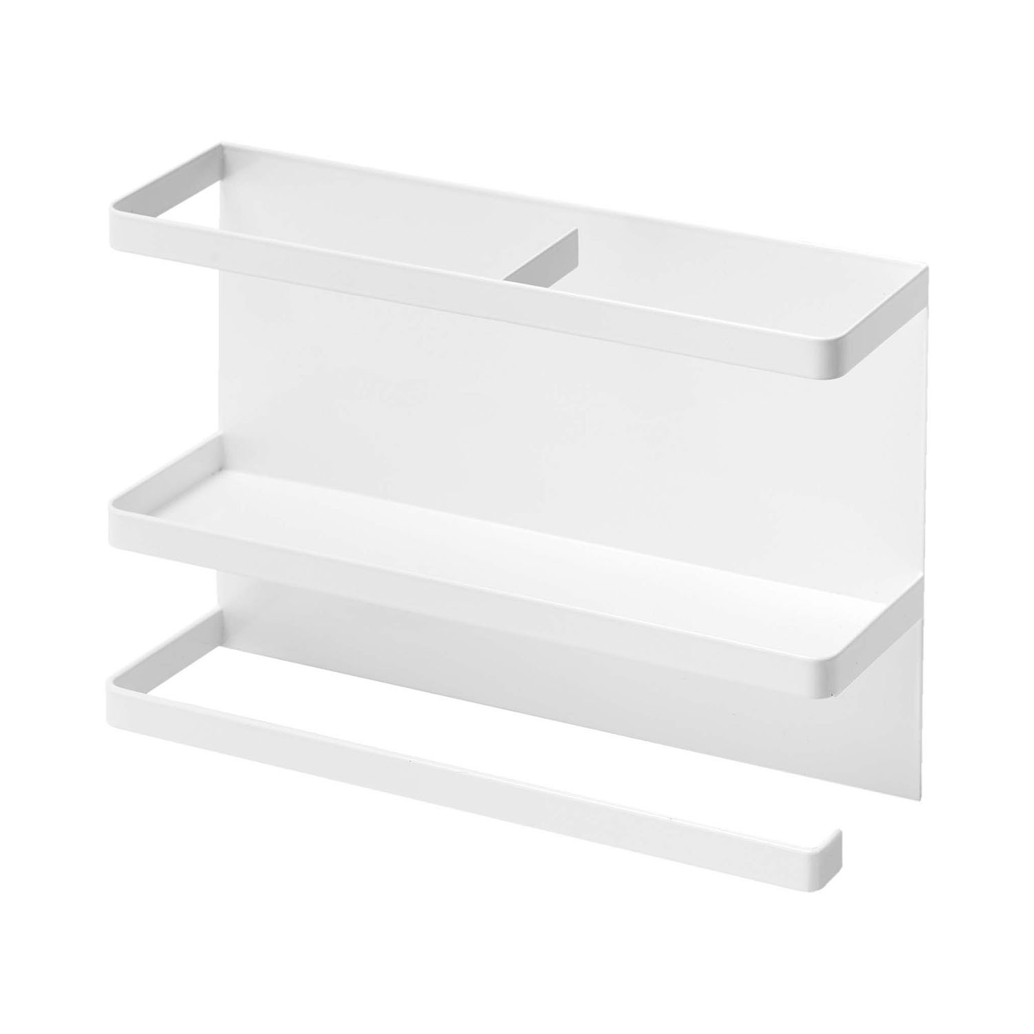 야마자키실업 자석형 키친 타올걸이 & 랩 보관 다용도 걸이 타워 4396/4397, 화이트, 1개 34,100원