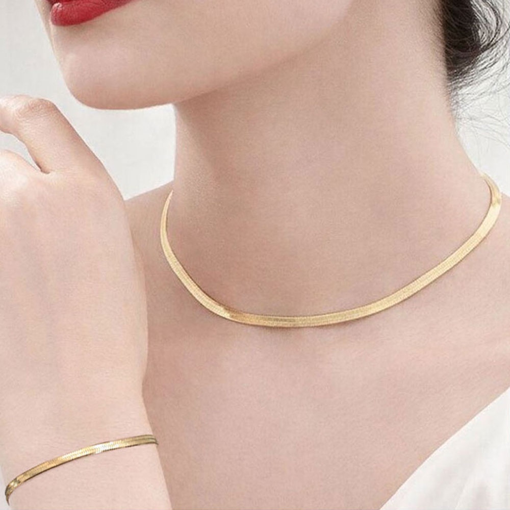 2종세트 도금 목걸이 팔찌 원폴드 변색없는 여성 여자 써지컬 11,800원