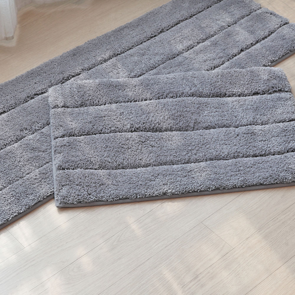 리빙플러스 고품격 프리미엄 다용도 미끄럼방지 극세사 매트 2종 세트, 딥그레이, 1개 26,500원