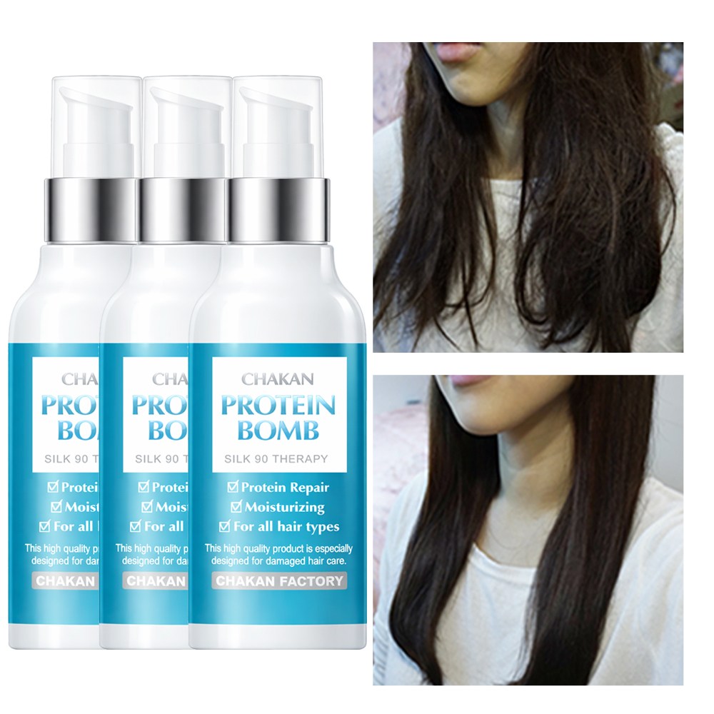 단백질 수분 곱슬 머리 미용실 컬크림 컬링 볼륨 실크90% 헤어에센스, 100ml, 3개 37,150원