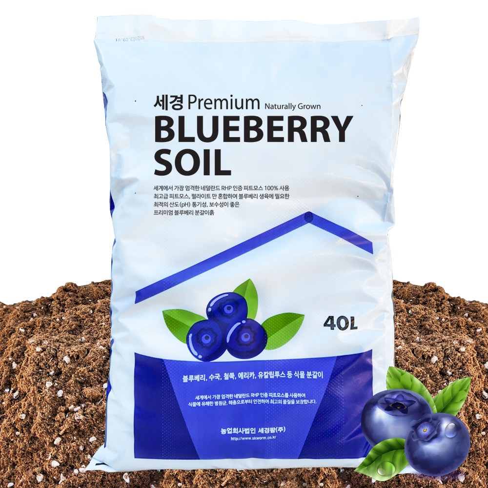 세경팜 프리미엄 블루베리흙 40L 화이트 피트모스 85% 산성흙 분갈이흙 배양토 16,280원