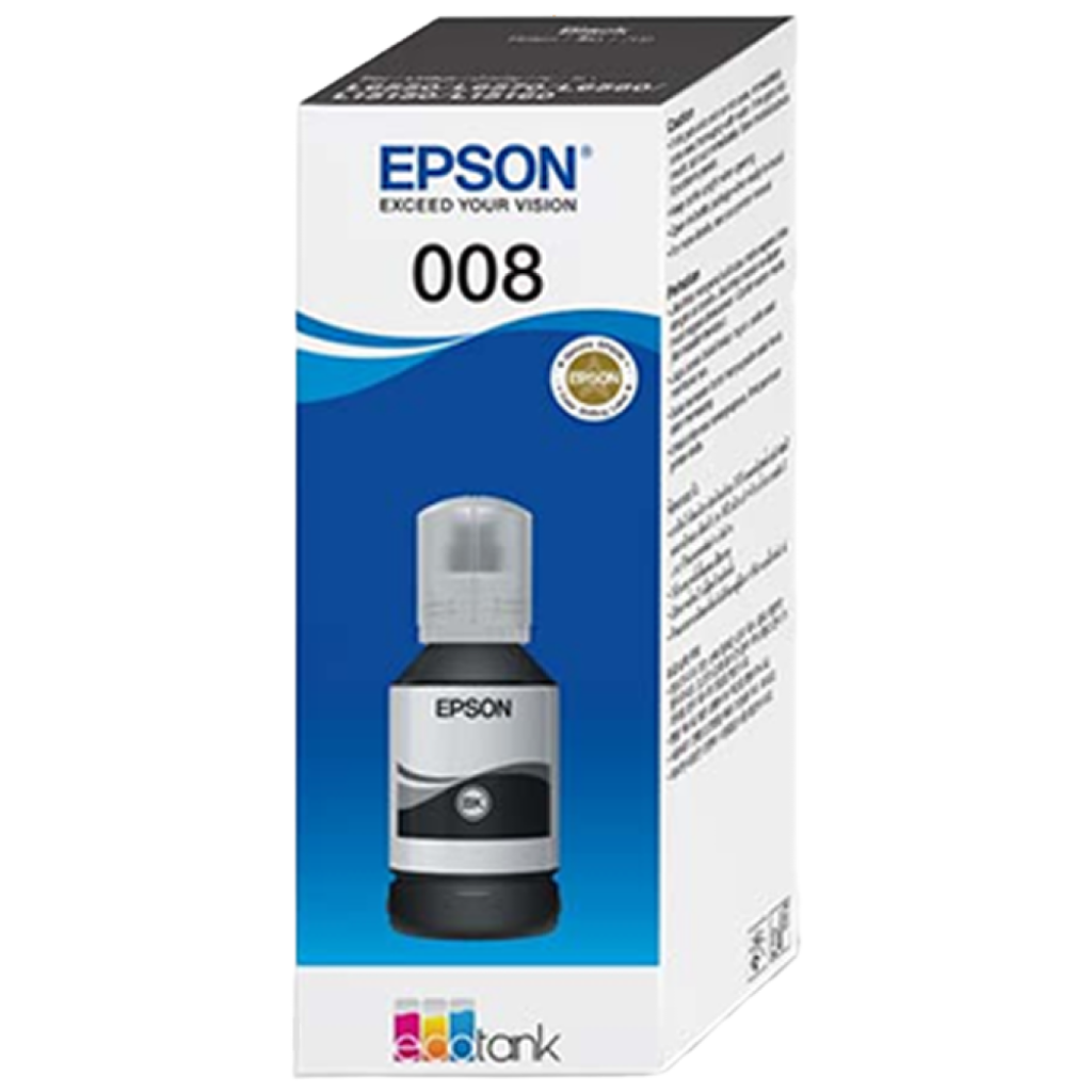 엡손 008 검정 잉크 ((T06G100)) EPSON 008 안료 잉크 정품 호환 제품 L6550,L6570,L11160,L15150,L15160,L6460,L64 프린터 잉크, 1개, Epson 008 Black/검정 잉크 32,000원