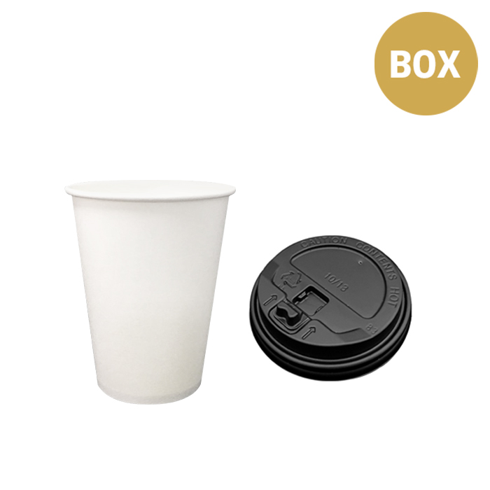 [SET] 12온스 종이컵 개폐형 블랙 리드 뚜껑 세트 1000개입 박스 69,900원