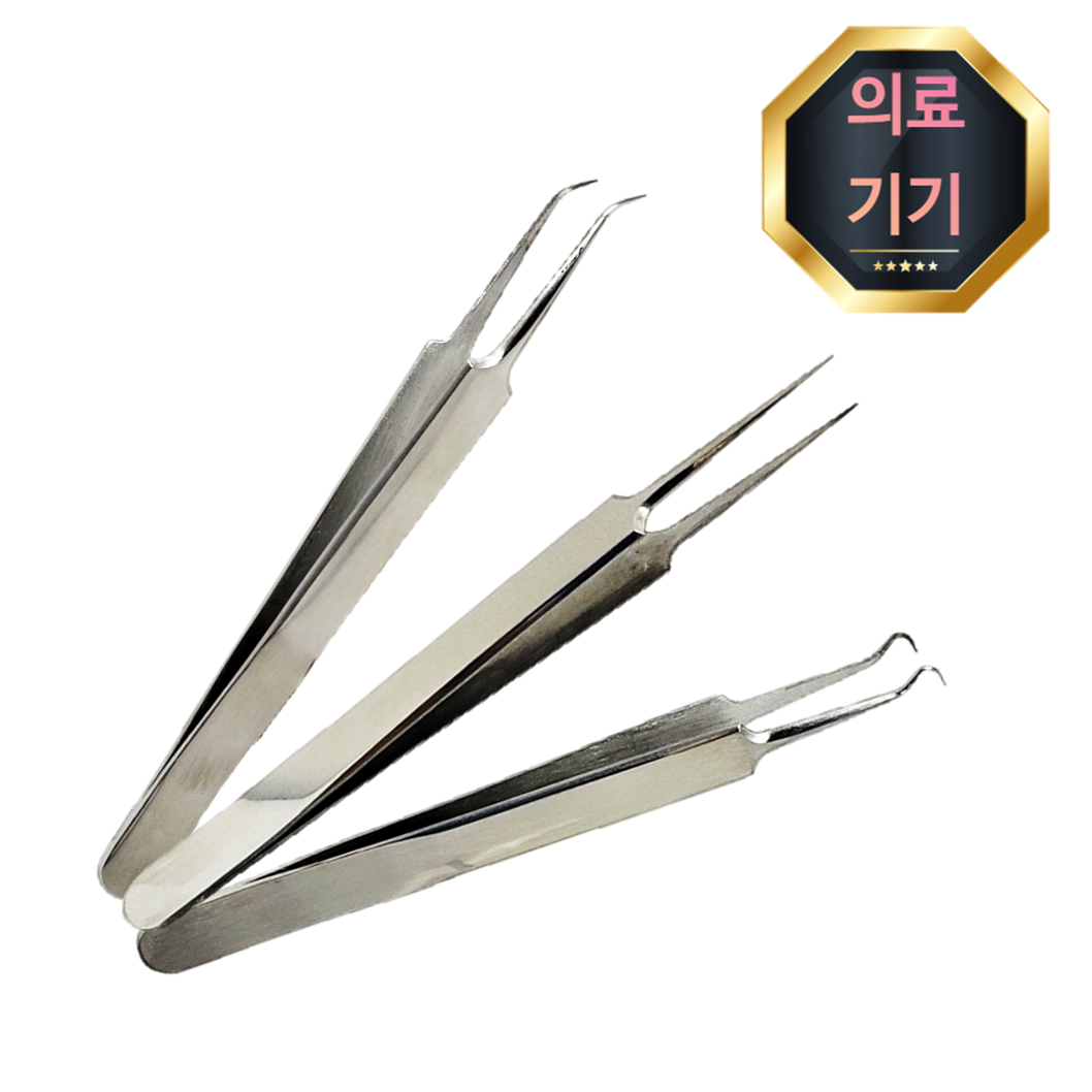 의료용 핀셋 3종 인그로운헤어 피지 핀셋 11,400원