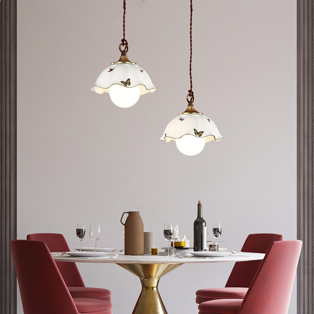 나비도자기 1등 2등 3등 펜던트 LED 식탁등 북유럽 포인트 인테리어 조명 153,600원