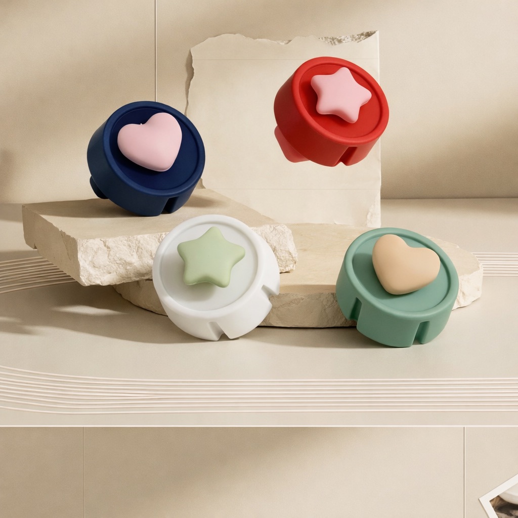 유아 안전 실리콘 콘센트 커버 별 하트 디자인 감전방지 콘센트 보호캡 4p 4,200원