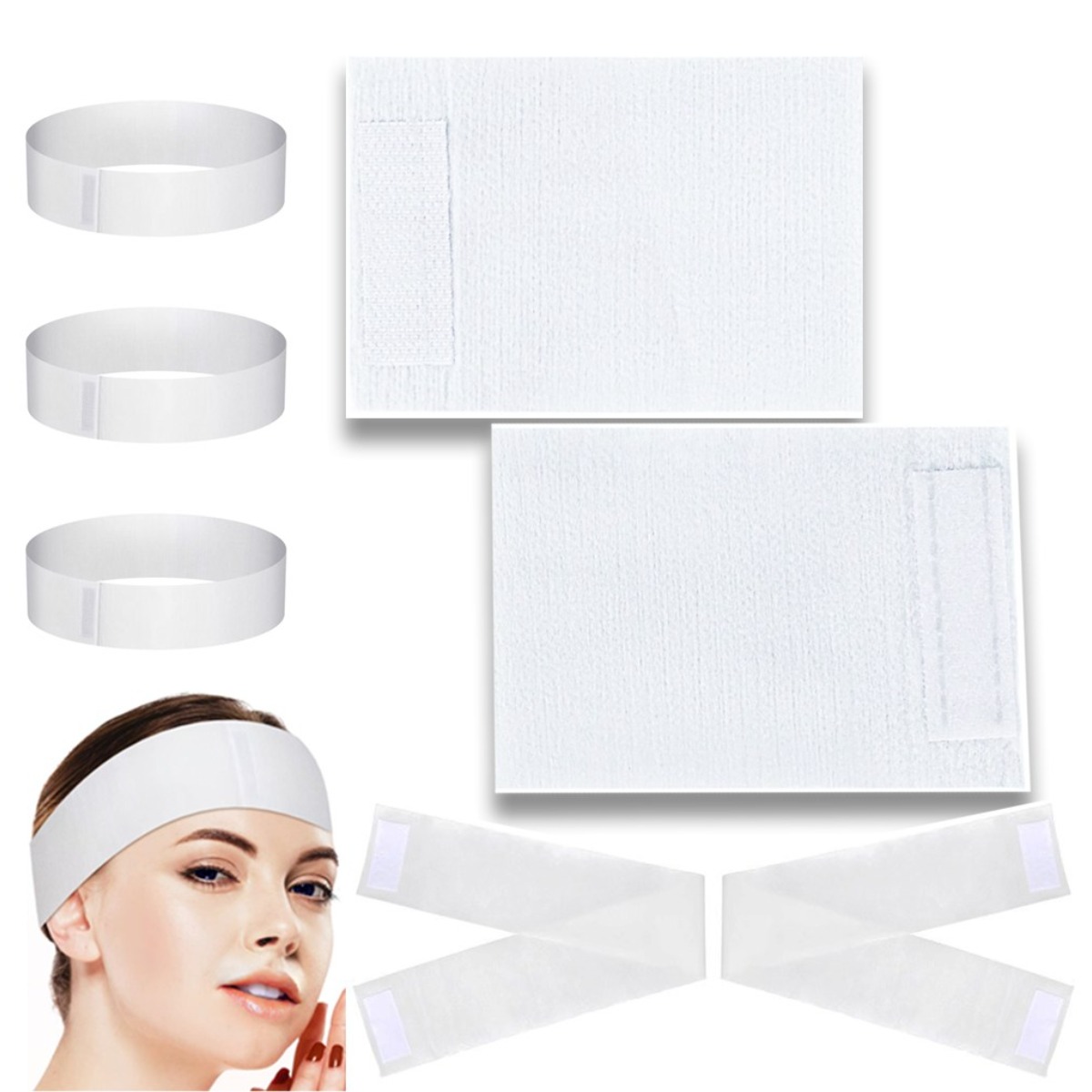 코부 일회용 헤어 터번 벨크로타입 일회용터번 개별포장, 500개, 화이트 99,000원