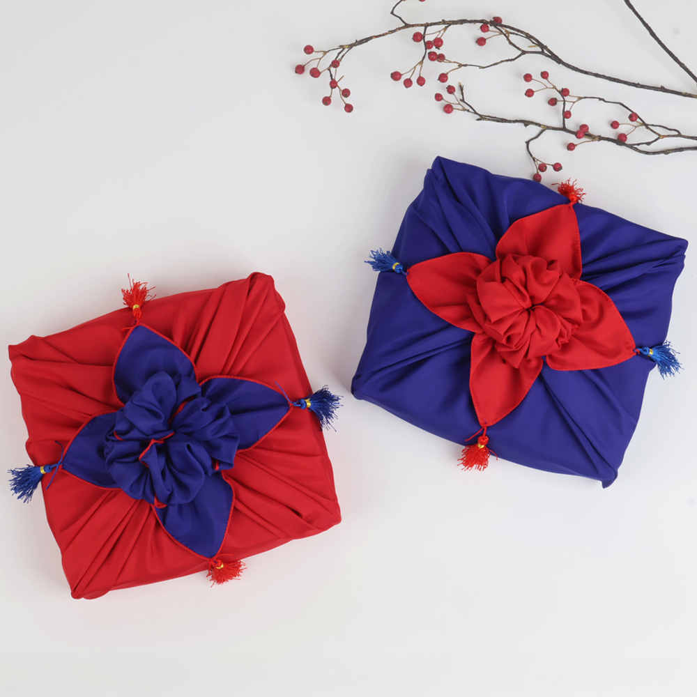 정담은보자기 청홍 보자기 혼례 폐백 명절 예단 선물 답례품 포장 예단포장 2,900원