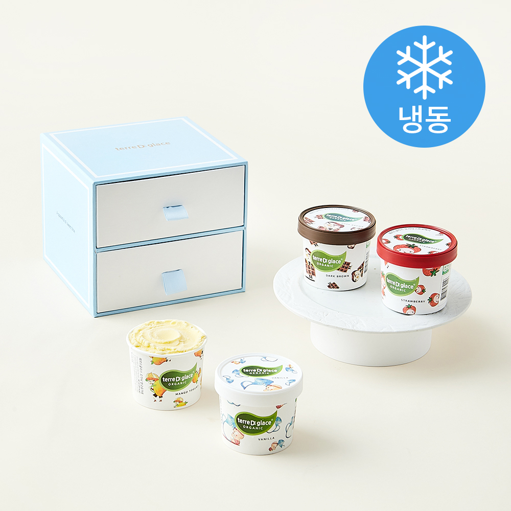 [로켓프레시] 떼르드글라스 유기농 인증 컵 아이스밀크 스트로베리 2개 + 망고요거트 2개 + 다크브라운 2개 + 바닐라 2개 세트 (냉동) 48,400원