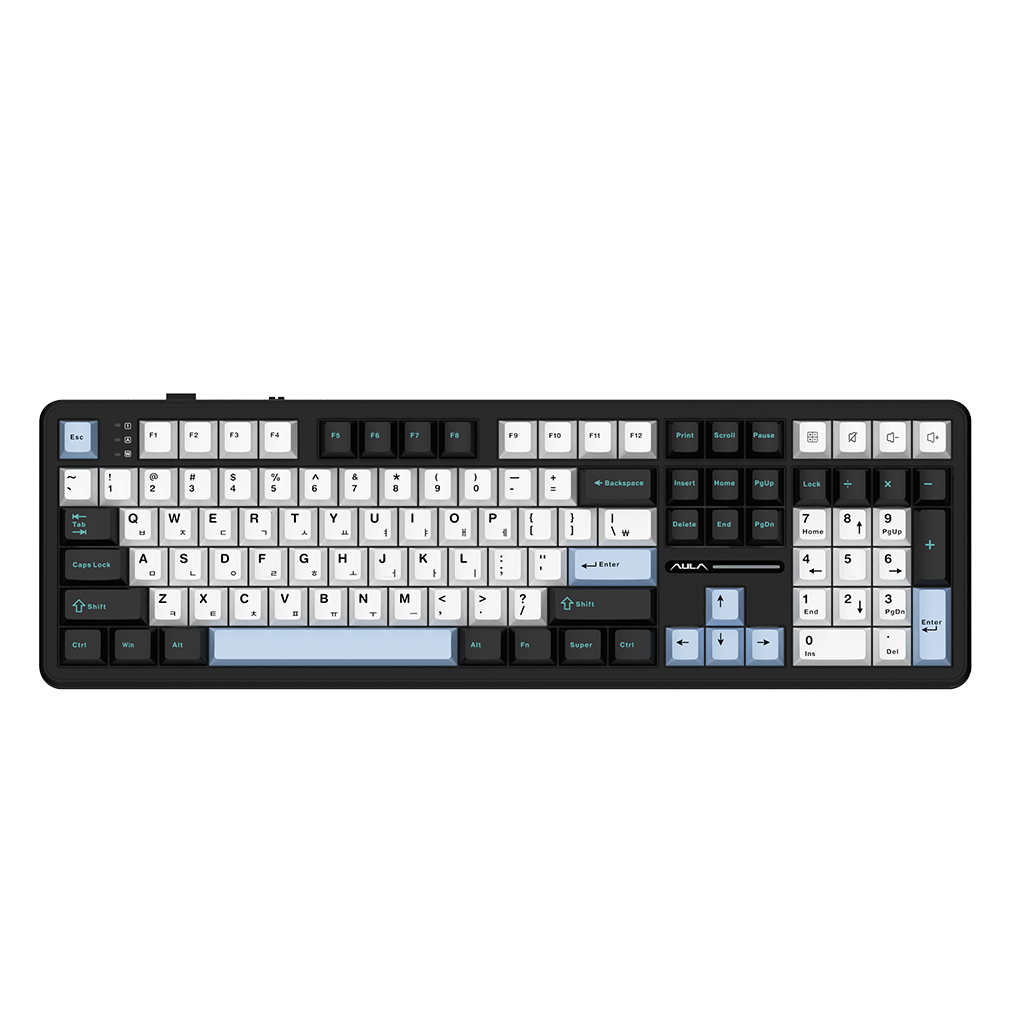 AULA F108 유무선 독거미 한글 기계식 키보드 국내 정품 스카이 블랙 KTT 저소음바다축 82,000원