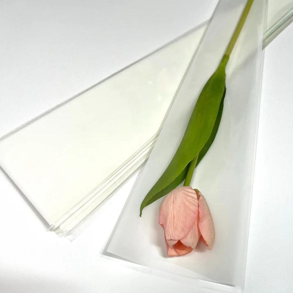 심플리비 심플 컬러 봉투형 한송이 투명 꽃 포장지, 50장, 화이트 8,000원