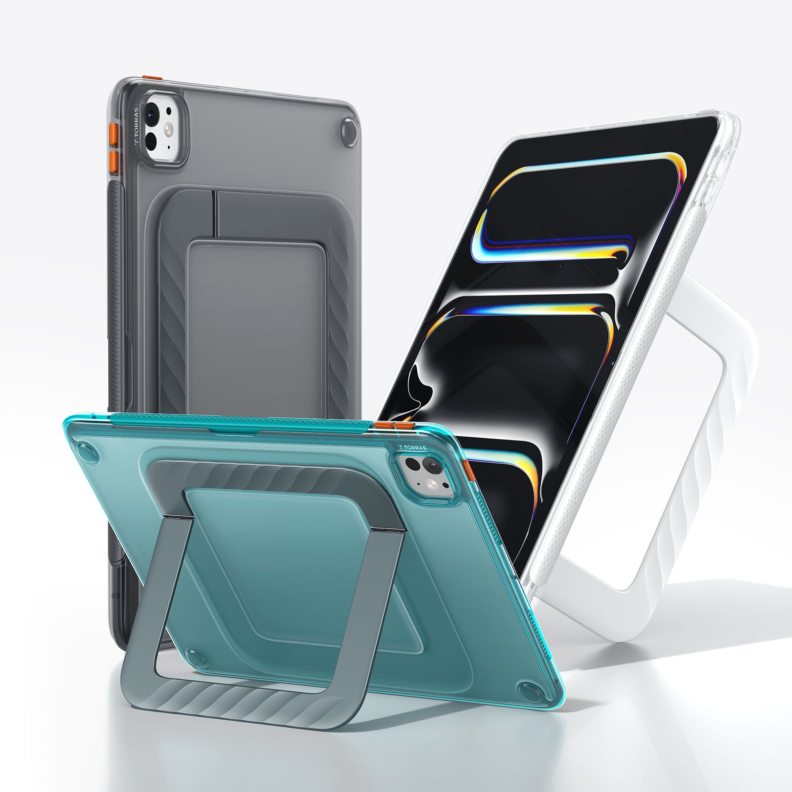 토라스 K3 아이패드 프로 11인치 케이스 충격방호 다각도조절 초안정스탠드 초슬림 내장형 펜홀더 2025 M5 2024 M4용, 1개, 화이트 105,900원