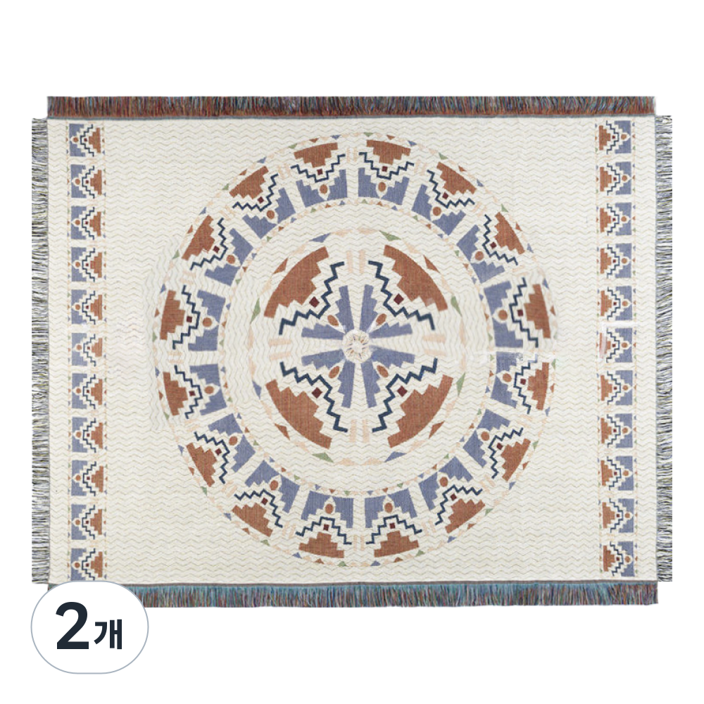 타닥 에스닉 블랭킷 캠핑 러그 소파 블랭킷 담요, 2개, 드림 위브 47,900원