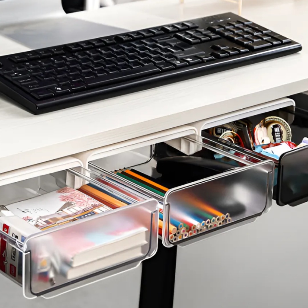 가지런 책상밑 부착식 히든서랍 책상정리, 2개, 그레이, 현재가 10,500원