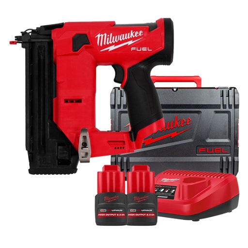 정품 밀워키 충전 타카 12V 2.5Ah 2배터리 충전기 풀세트 18GA 컴팩트형 F30핀 15-38mm호환 M12FCN18GS-252X 599,600원