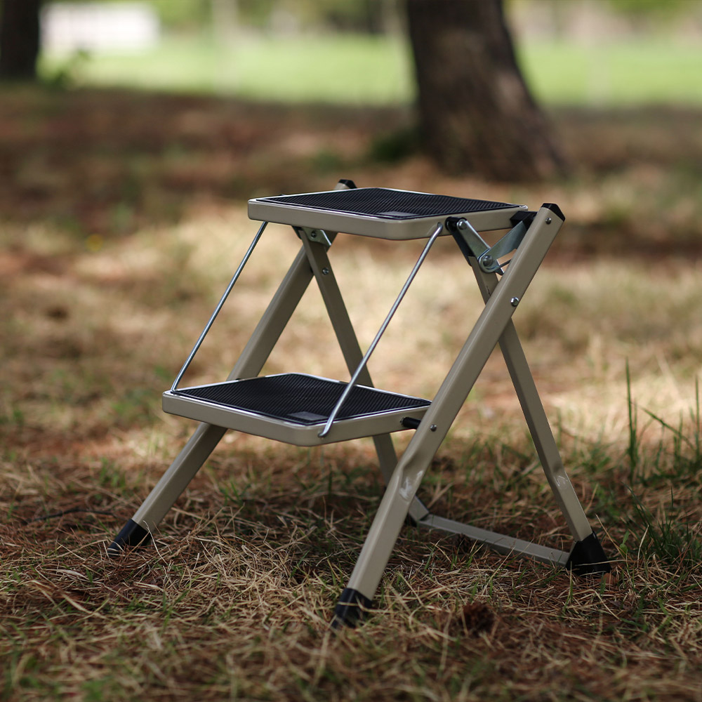 캠프빌리지 접이식 캠핑 선반 사다리, 베이지, 2단, 1개 25,900원