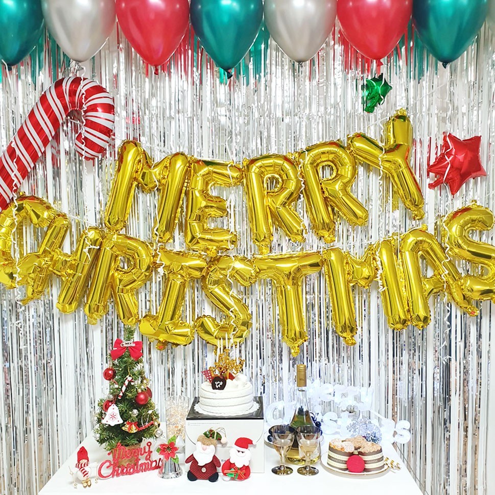 크리스마스 파티 커튼 세트 성탄절 장식 행사 꾸미기 16,900원