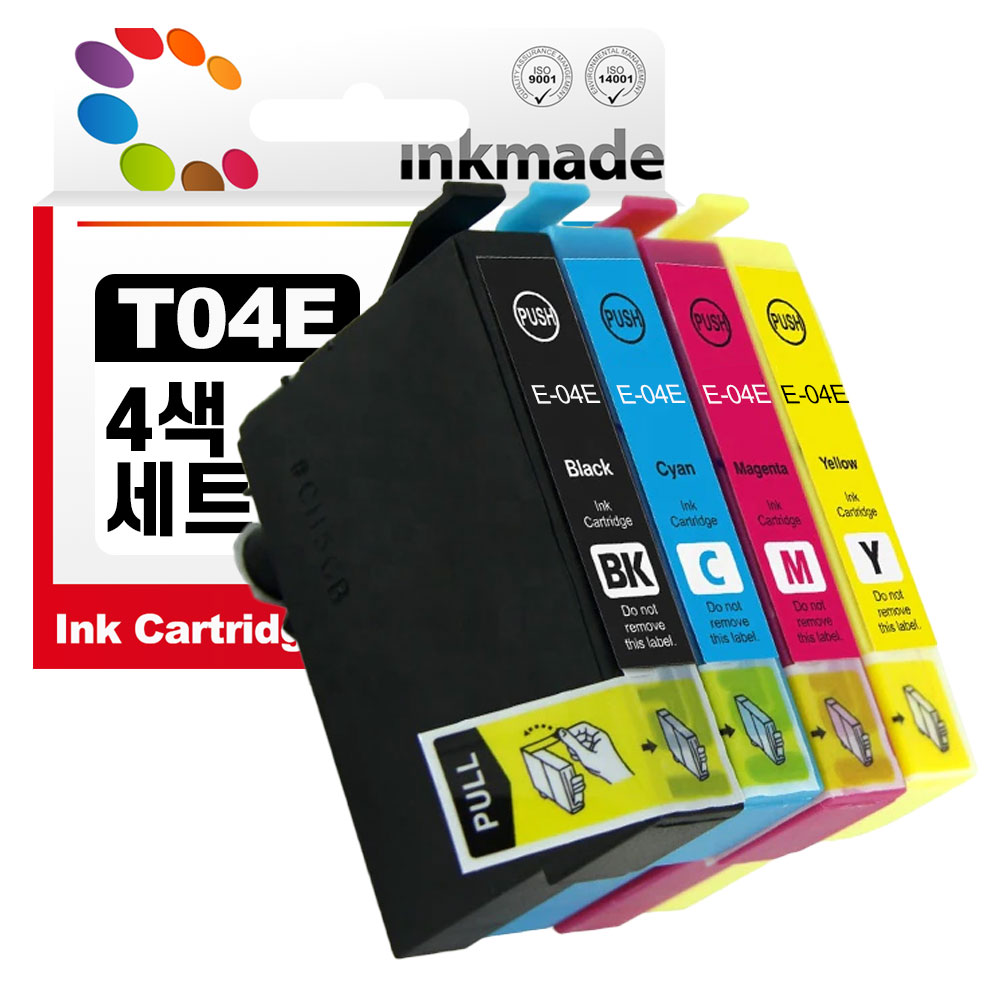 잉크메이드 엡손 T04E 호환 잉크 4색 세트 WF-2851 XP-2101 XP-2106 13,900원