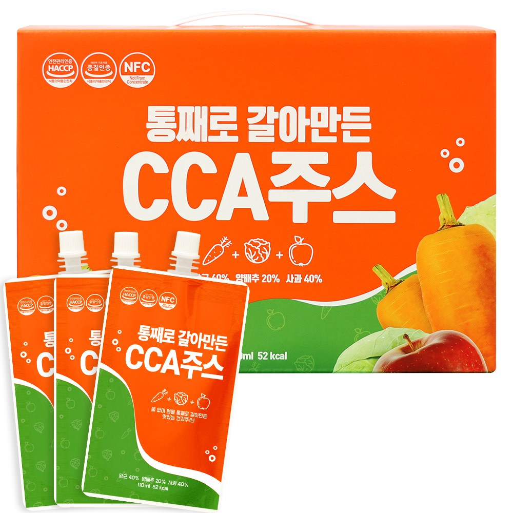 건강마루 통째로 갈아만든 CCA클렌즈주스 110mL, 20팩, 20개, 110ml 29,900원