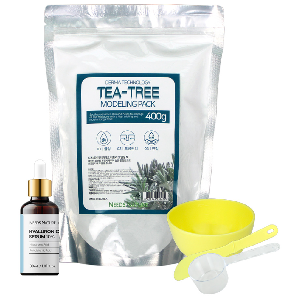 니즈네이처 더마테크 모델링팩 1kg / 400g + 팩도구 4종세트 14,900원