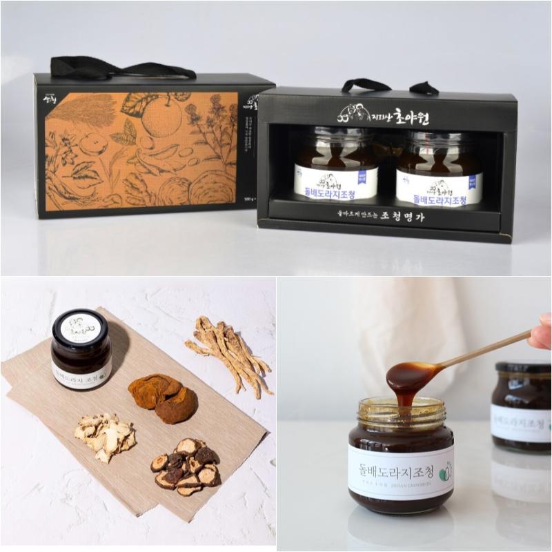 지리산 산청 청정골 초야원 진찌 돌배도라지 조청 500g 2개(선물용) 74,720원