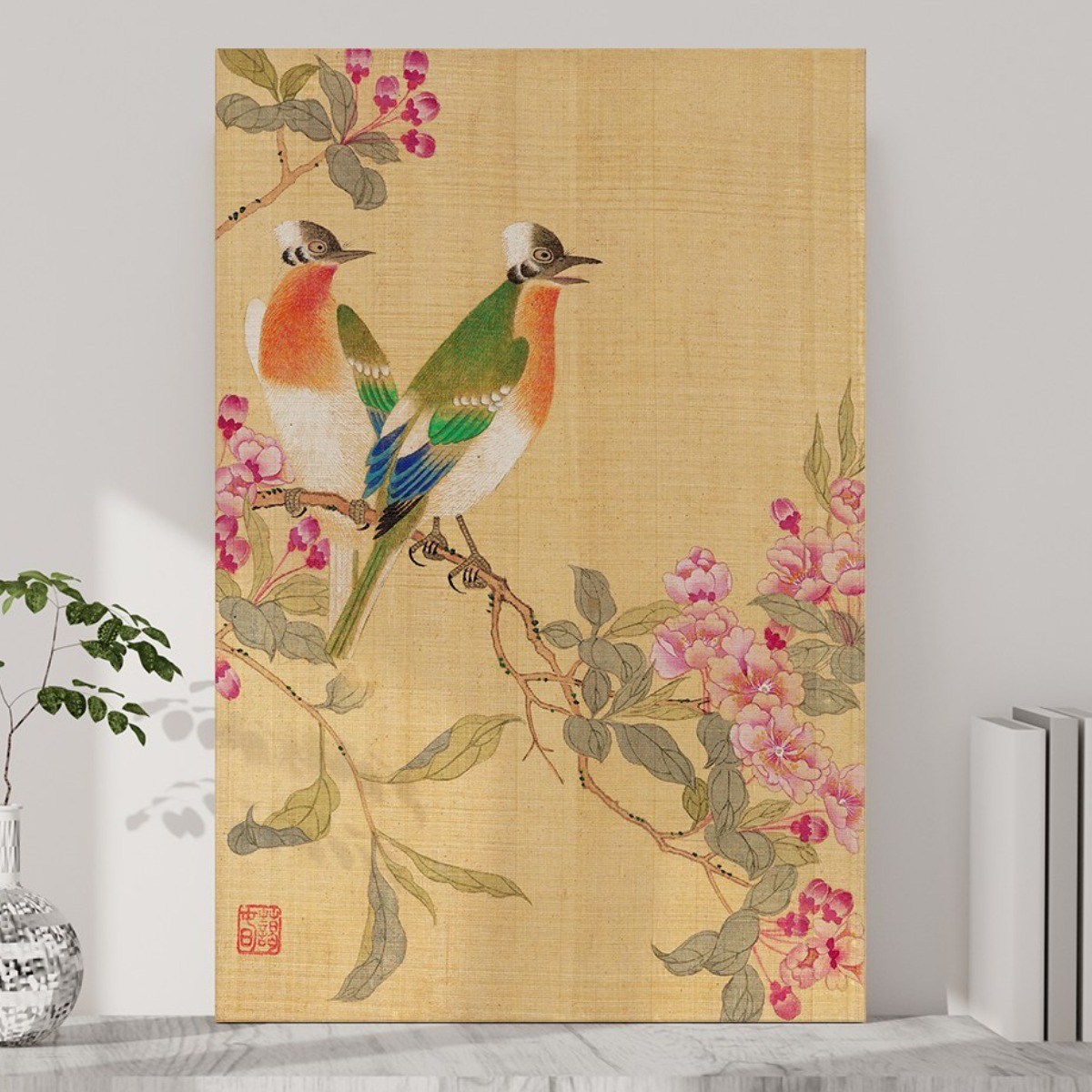 신사임당 신윤복 전통 민화 모음전 풍수 한국 전통 민속화 풍속화 인테리어 학교 교실 교육 액자, 10.신명연-화조화 27,300원