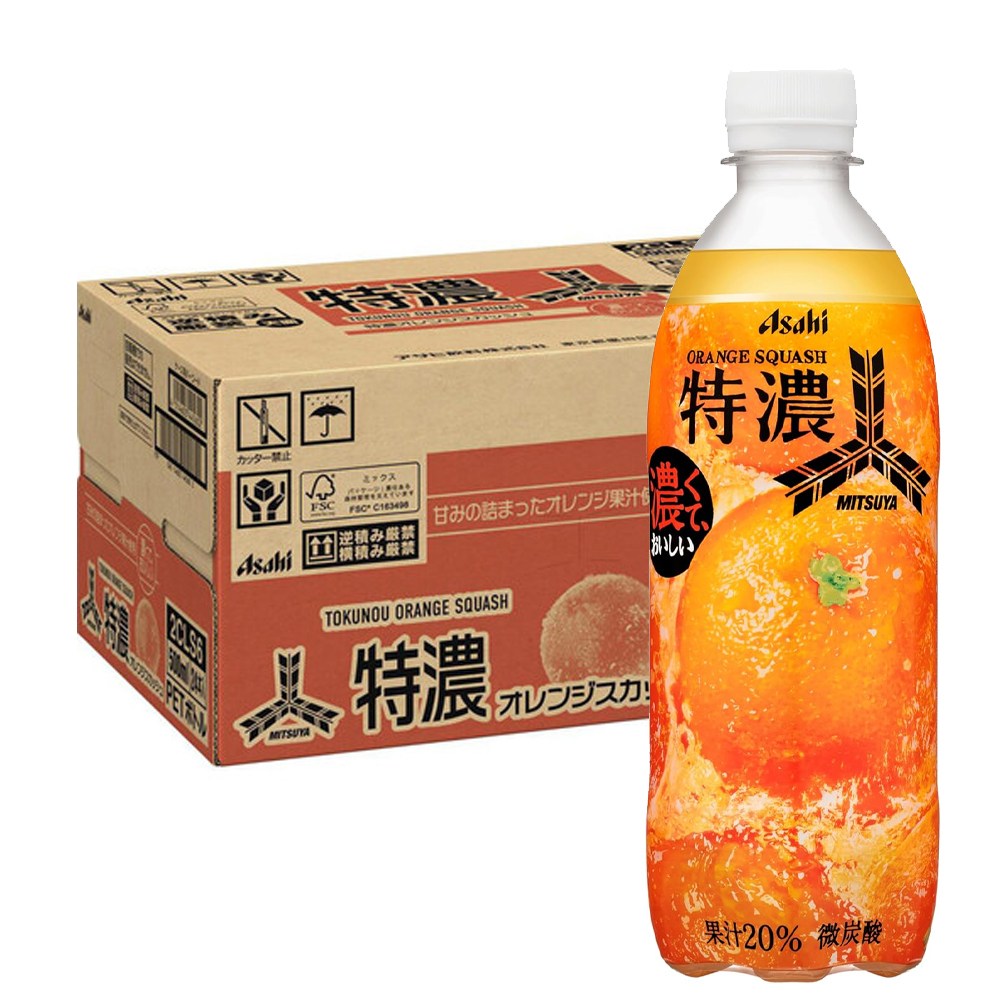 아사히 음료 미츠야 특농 오렌지 스쿼시 500ml×24개 [사이더], 24개, 500ml 59,870원