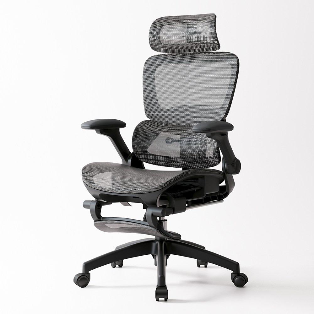 HOMEY NEST 컴퓨터의자 비즈니즈석 8D 팔걸이 방석조절 풀메쉬 발받침 사무용 사무실 게이밍 학생 책상의자 HN-X563 212,000원